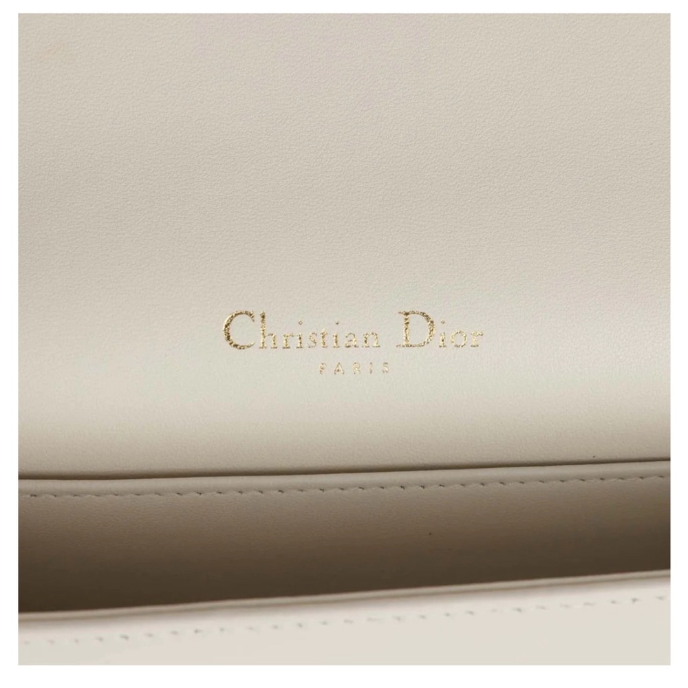 Christian Dior Lady Dior Pouch Latte Lambskin silver Hardware - Picture 5 of 7
